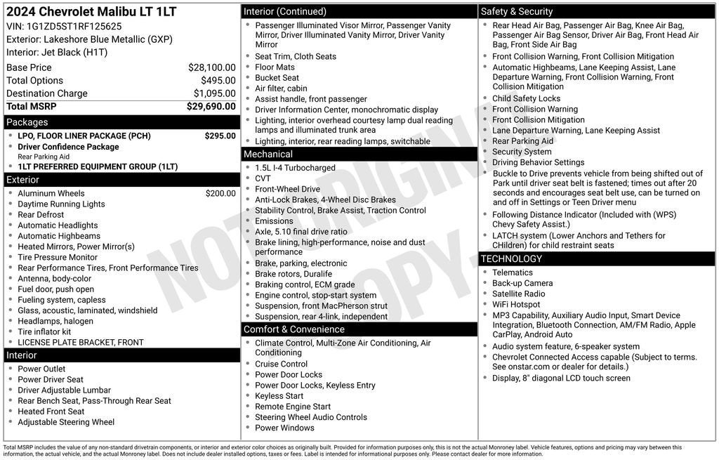 2024 Chevrolet Malibu 1LT