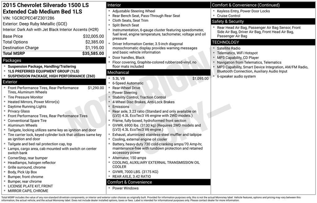 2015 Chevrolet Silverado 1500 LS