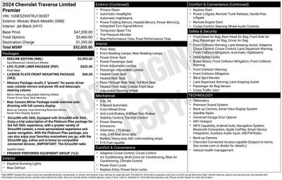 2024 Chevrolet Traverse Limited Premier