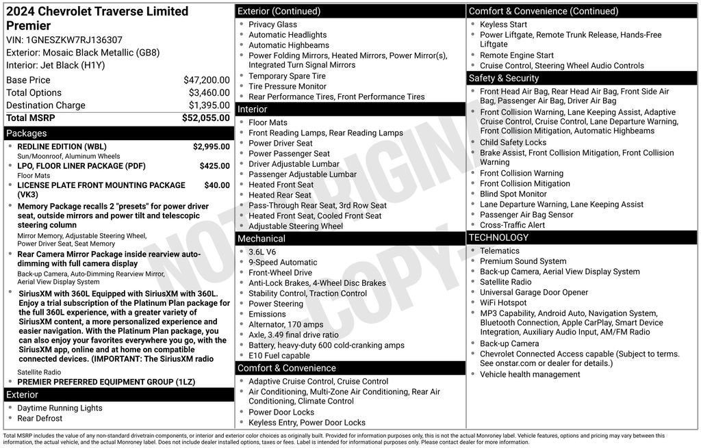 2024 Chevrolet Traverse Limited Premier