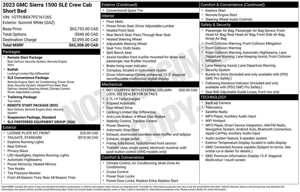2023 GMC Sierra 1500 SLE