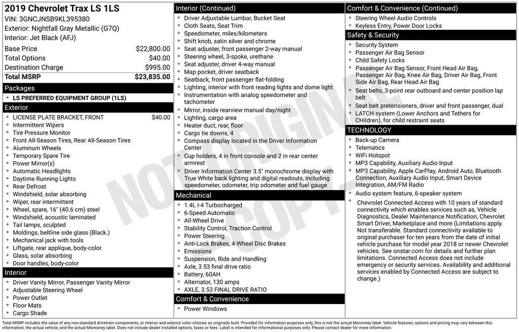 2019 Chevrolet Trax LS