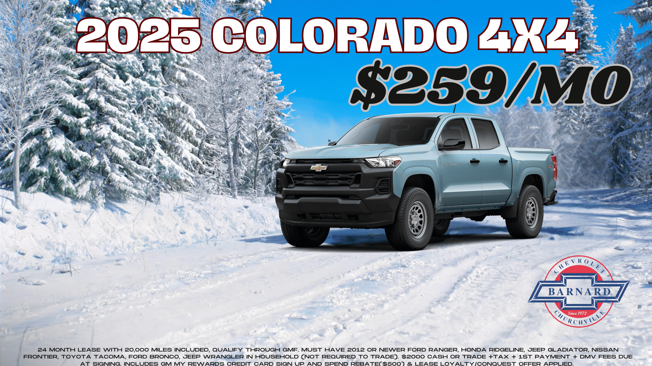 2025 Colorado Lease Special