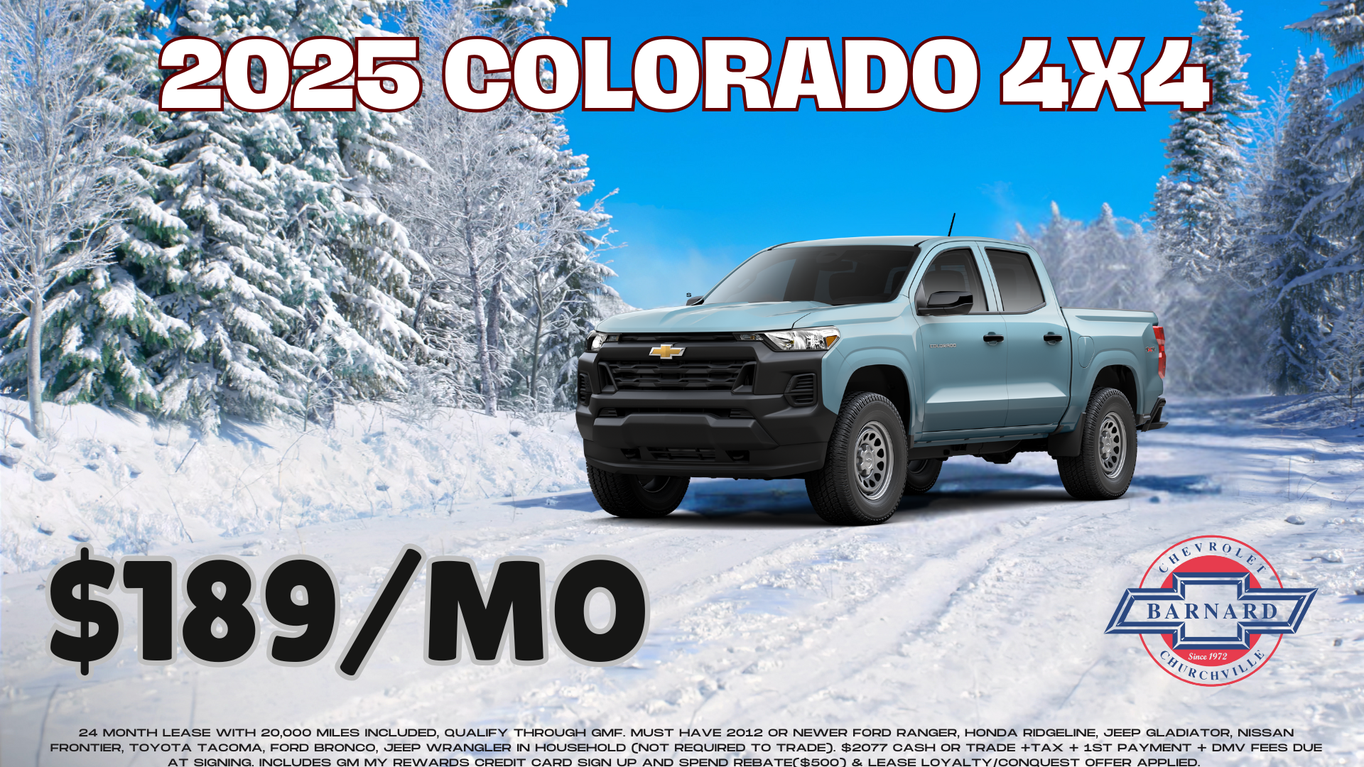 2025 Colorado Lease Special