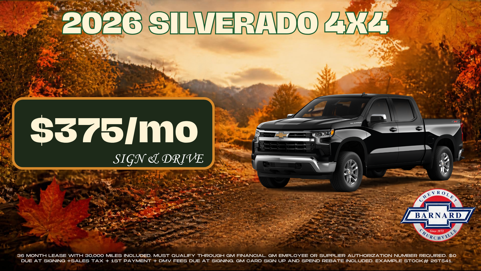 2026 Silverado Lease Special